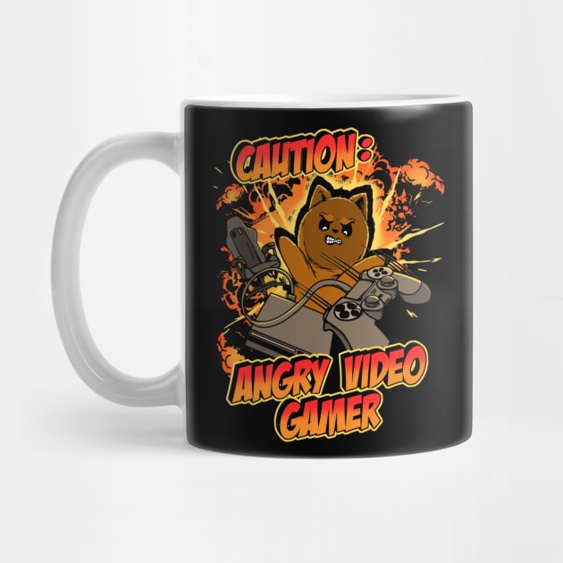 Caution Angry Video Gamer Rage Funny Gamer's by NerdShizzle